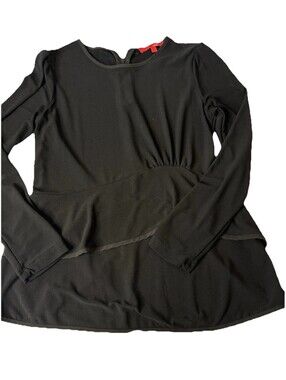 Y2K Ruffle Front Sleeve Top Womens Med Soft Romance Witchy